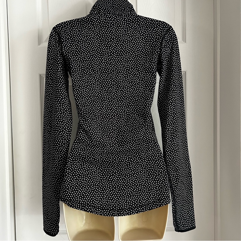 Nike Pro Womens Dri-Fit Fleece Lined Half Zip Long Sleeve Polka Dot Training Top - Picture 2 of 11